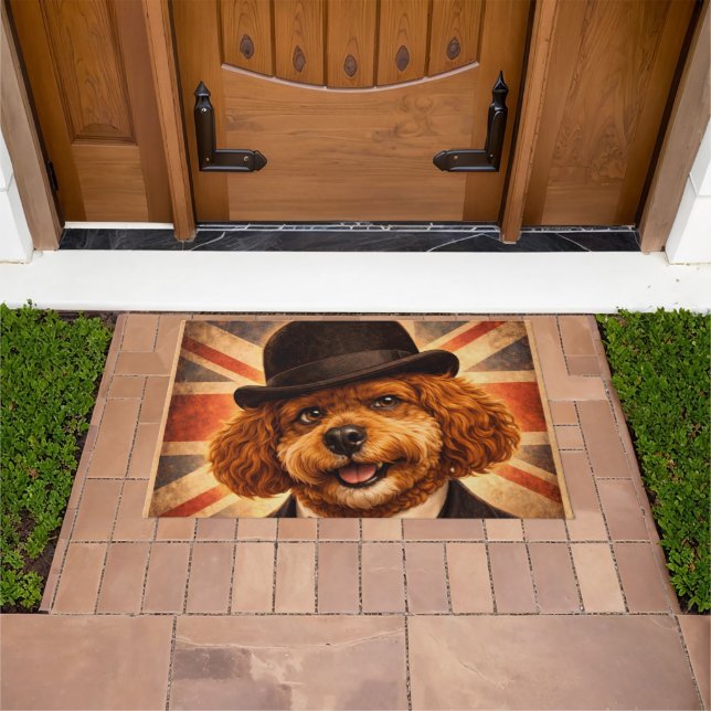 Tapete de Entrada Cockapoo Amante de Cachorro Bem- (Ar livre)