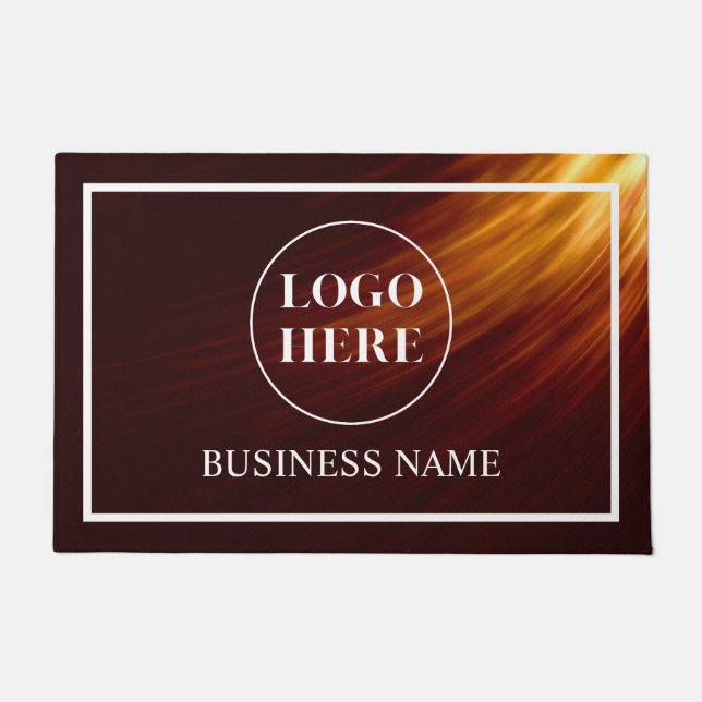 Tapete de Entrada com Logo de Negócios Elegante Mo (Frente)