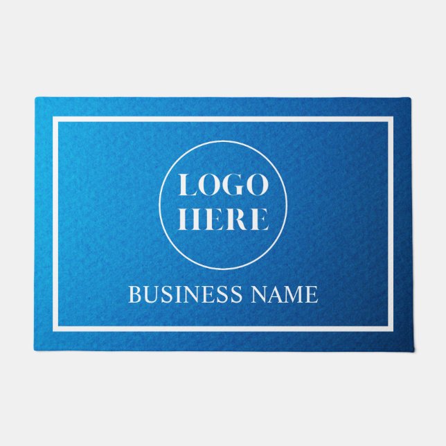 Tapete de Entrada com Logo de Negócios Elegante Mo (Frente)