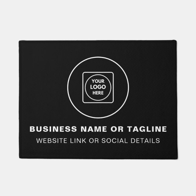 Tapete de entrada com logotipo de empresa moderna (Frente)