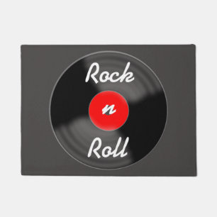 Tapete de Entrada de Rock N Roll Disco Vermelho 