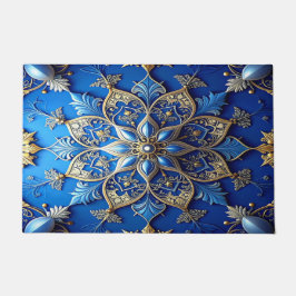 Tapete de Entrada Decorativo Azul de Férias