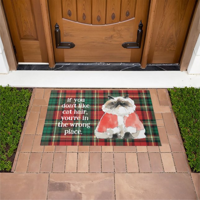 Tapete de Entrada do Gato Mal-Humorado de Feriado (Ar livre)