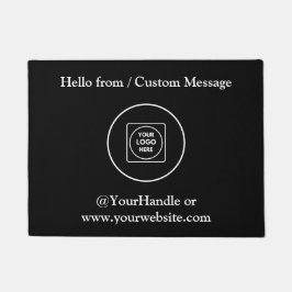 Tapete de entrada minimalista com logotipo persona