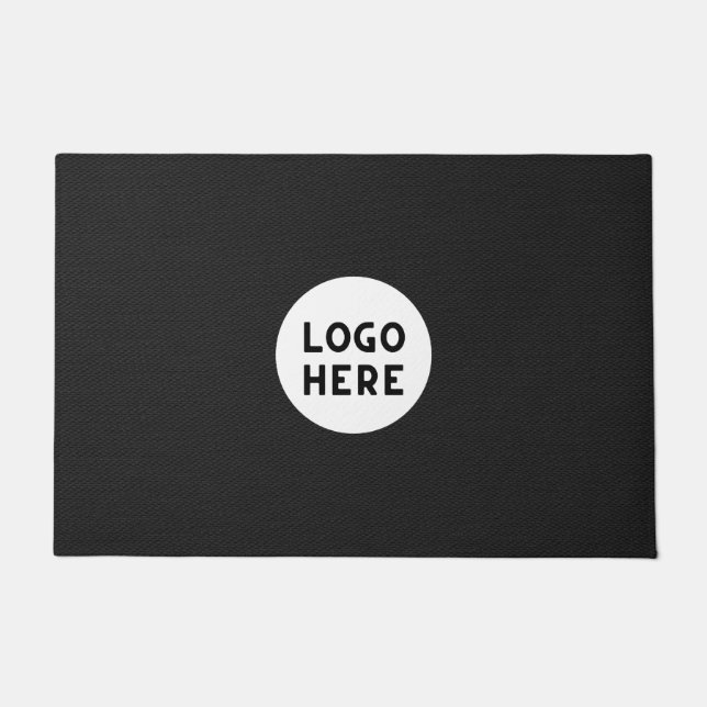 Tapete de Entrada Preto Minimalista - Adicionar Lo (Frente)