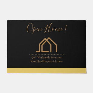 Tapete de entrada promocional com logotipo de imob