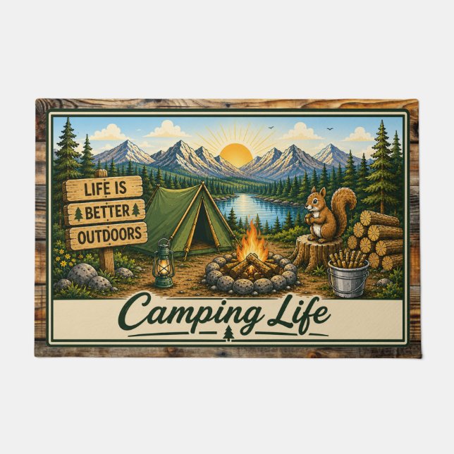 Tapete de Entrada Vida de Camping (Frente)