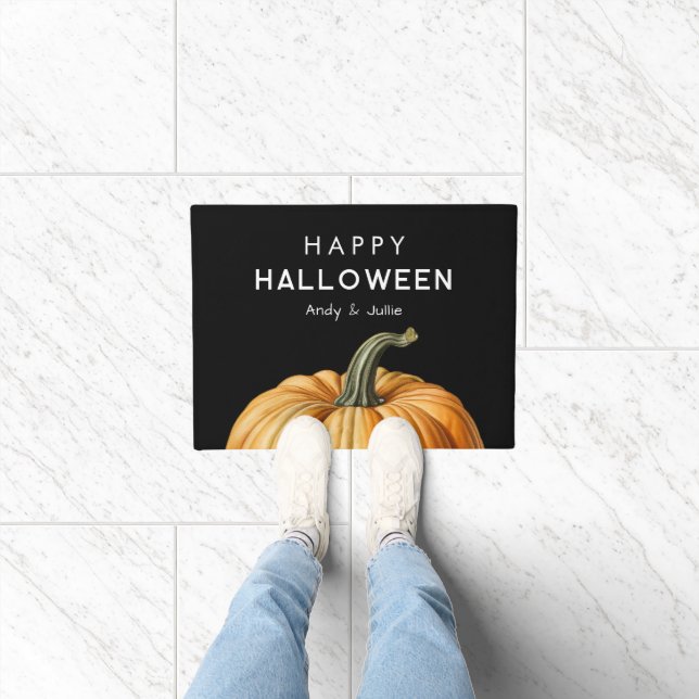 Tapete de feliz Halloween com abóbora grande (Interior)
