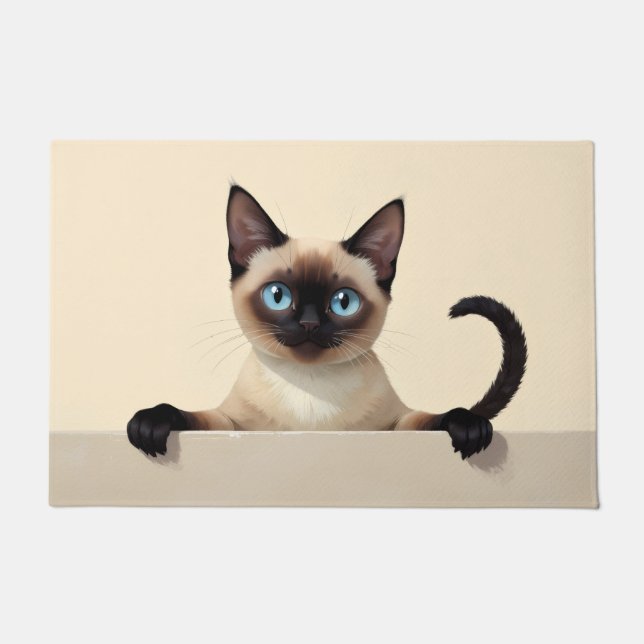 Tapete de Gato Siames Artístico (Frente)