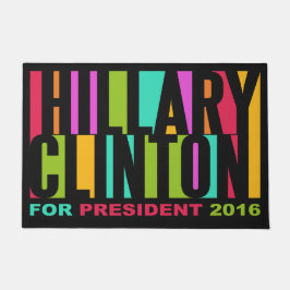 Tapete De Hillary Clinton esteira 2016 de porta colorida