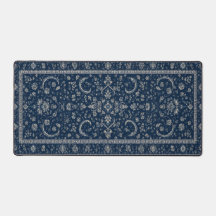 Tapete de Mesa Azul Marinho Floral Persa