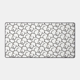 Tapete de Mesa Cachorros Sentados Cartoon Engraçad