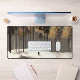 Tapete de Mesa Floresta de Inverno Minimalista