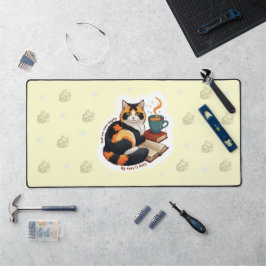 Tapete de Mesa Grande Personalizado de Gato Calico