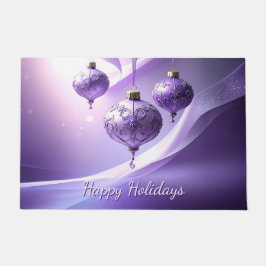 Tapete de Natal Bola de Natal Decorativa Roxa