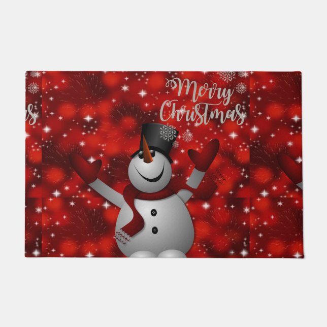 Tapete de Natal, Boneco de Neve (Frente)