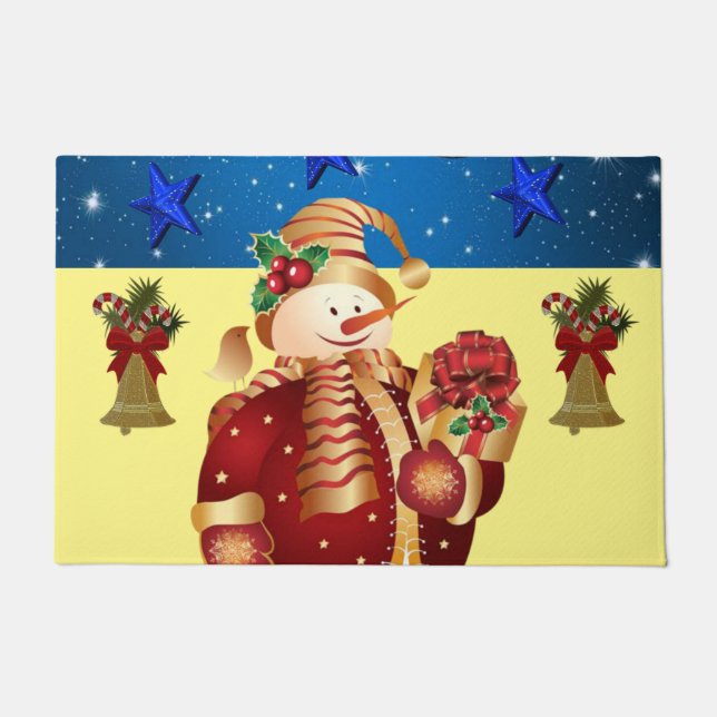 Tapete de Natal, Boneco de Neve (Frente)