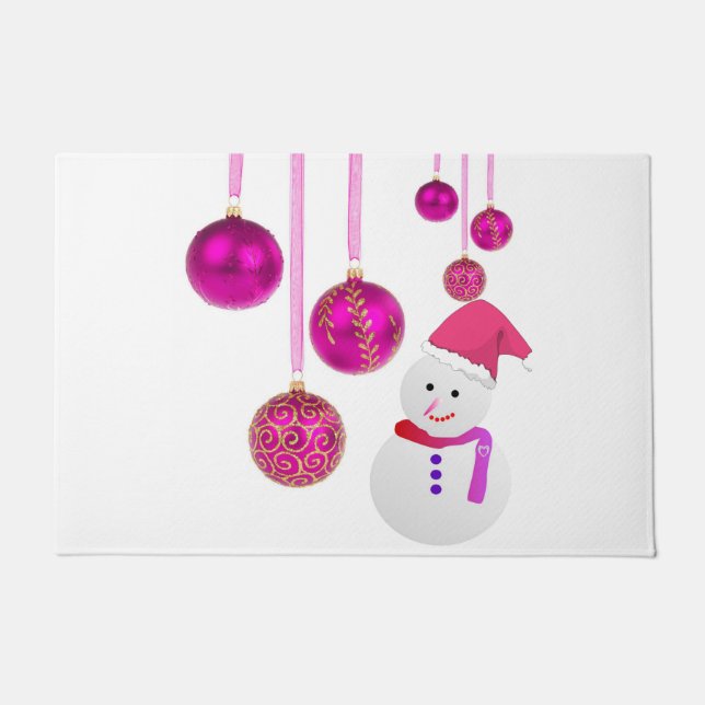 Tapete de Natal, Boneco de Neve (Frente)