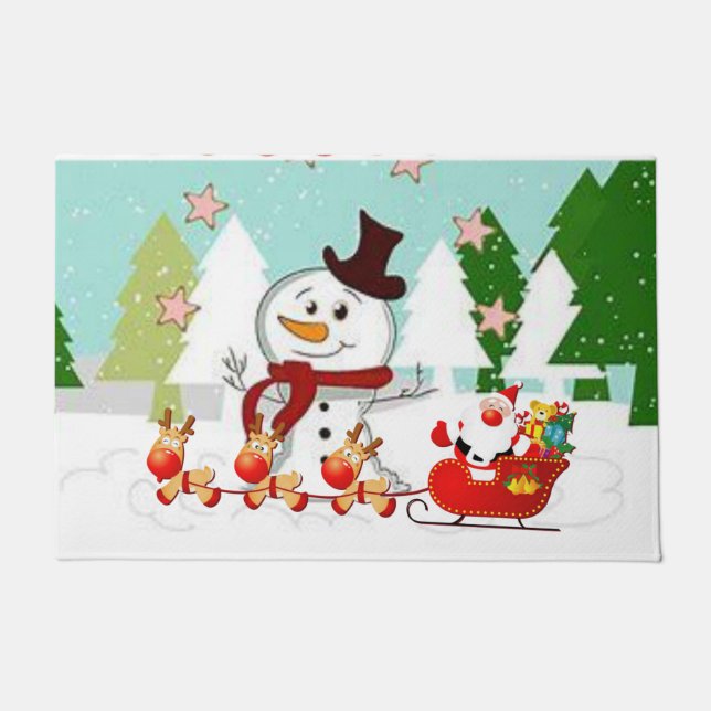 Tapete de Natal, Boneco de Neve (Frente)