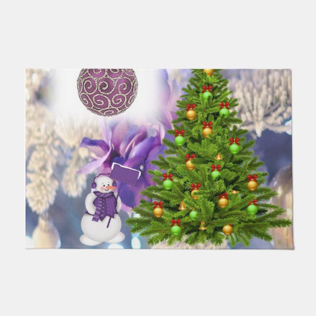 Tapete de Natal, Boneco de Neve (Frente)