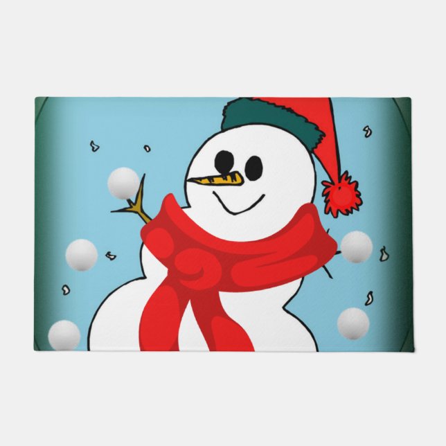 Tapete de Natal, Boneco de Neve (Frente)