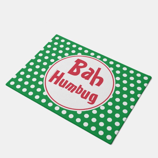 Tapete de Natal Engraçado Bah Humbug  (Inclinado)