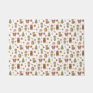 Tapete de Natal Floresta Desenhado à Mão