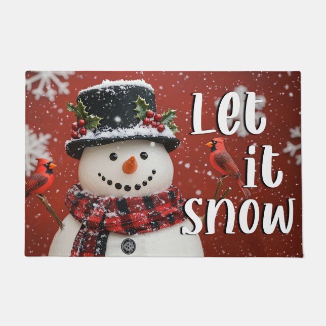 Tapete de Natal Let It Snow – Boas-vindas Festivas (Frente)