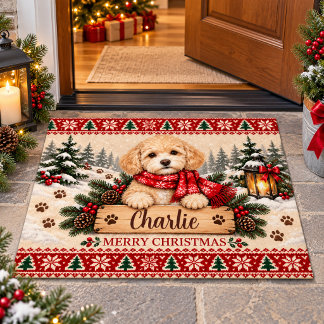 Tapete de Natal Personalizado Cavapoo