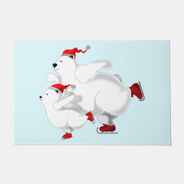 Tapete de Natal Ursos Felizes (Frente)