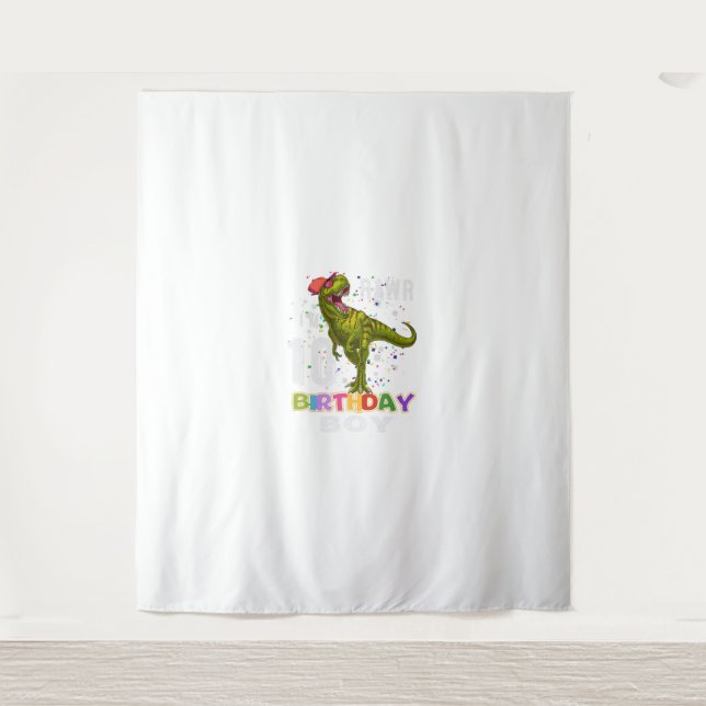Tapete De Parede 10 Year Old Gifts Kid 10th Birthday Boy Dinosaur R (Frente)