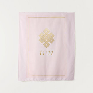 Tapete De Parede 11:11 Eternal Knot Pink Wall Tapestry 
