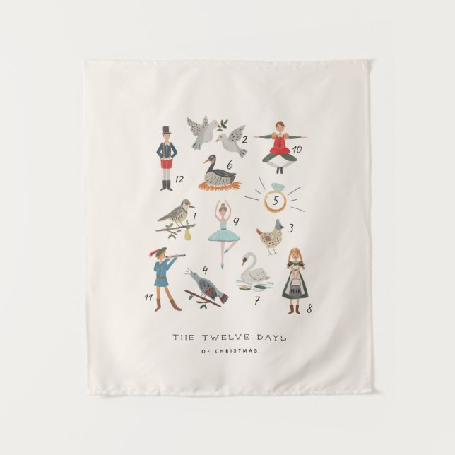 Tapete De Parede 12 dias de Natal (Frente)