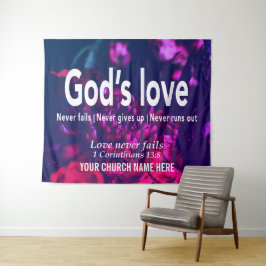 Tapete De Parede 1 Cor 13:8 O AMOR DE DEUS NUNCA FALHA Igreja
