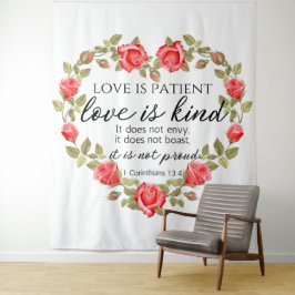 Tapete De Parede 1 Corintianos 13:4 O amor é o coração floral do pa