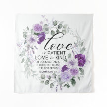 1 Coríntios 13:4 Amor é Paciente Flor Violeta