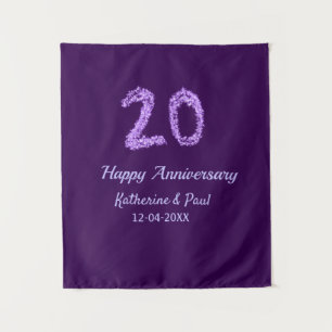 Tapete De Parede 20 feliz aniversário adicionar nome do casal data 