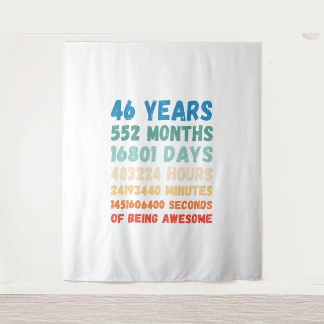 Tapete De Parede 46th Birthday 46 Years Of Being Awesome Wedding An (Frente)