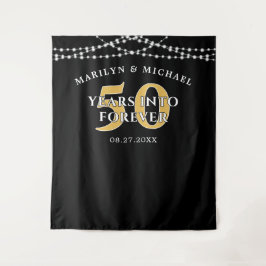 Tapete De Parede 50º Aniversário ANOS PARA SEMPRE Ouro Negro