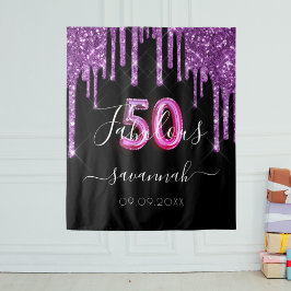 Tapete De Parede 50 Brilhante preto roxo fantástico de aniversário
