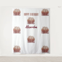 Tapete De Parede 50th Happy Birthday Photobooth Backdrop