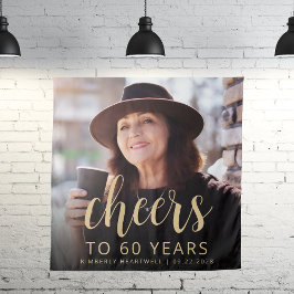 Tapete De Parede 60ª Festa de aniversário de saudações de script Do