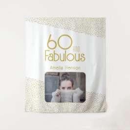Tapete De Parede 60 e Fabuloso Brilho Dourado 60º Aniversário Foto