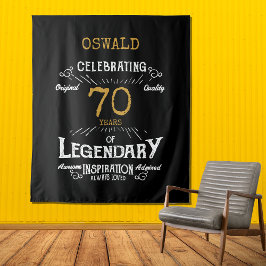 Tapete De Parede 70 Birthday Black Legendent Photo Backdrop