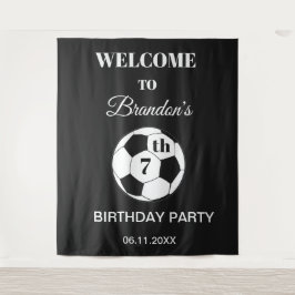 Tapete De Parede 7th Birthday Party Soccer Green Boys Sports