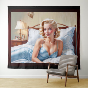 Tapete De Parede A Cama é uma bela Arte de Conceito AI de Xzendor7