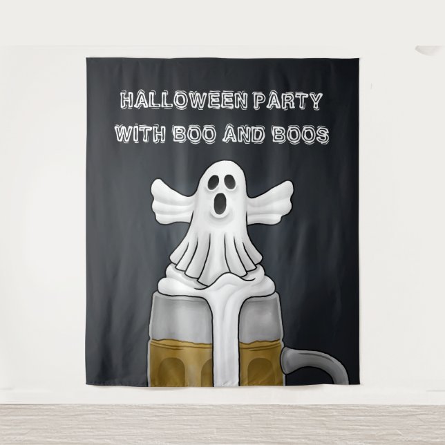 Tapete De Parede A Festa de Halloween de Boo e Boos (Frente)