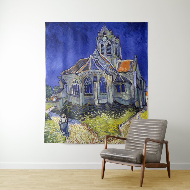 Tapete De Parede A Igreja em Auvers, Van Gogh (In Situ)