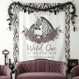 Tapete De Parede A Little Wild One Baby Zebra Print Backdrop