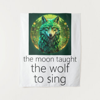 Tapete De Parede A Lua Ensinou o Lobo a Cantar